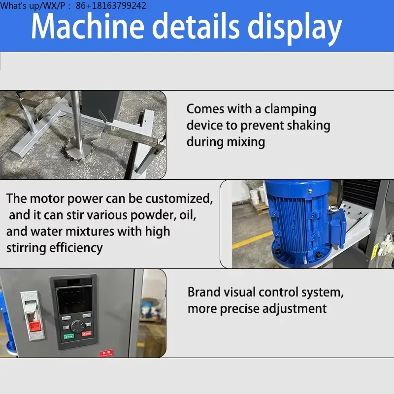 Automatic Vacuum Homogenizer Mixer Disperser for Mixing Powder Water-Oil Mixtures Glue Other Products with Motor Core Component