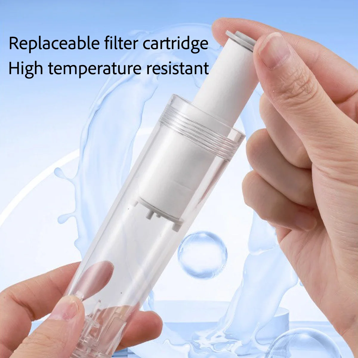 Simple Multi-Level Pressurized Handheld Shower Head with Filter Cartridge for Travel and Portability