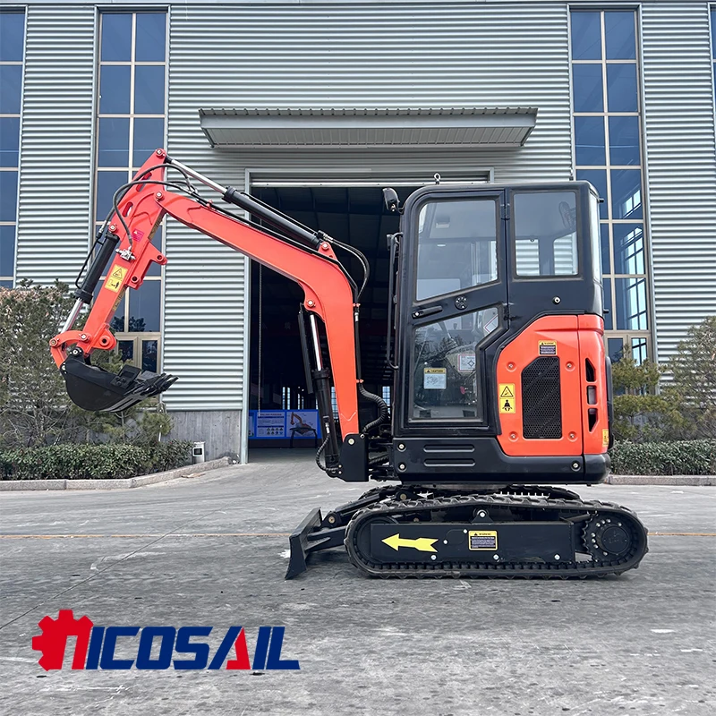 

High quality 2.5-ton multifunctional agricultural excavator mini track excavator EPA Kubota engine for sale