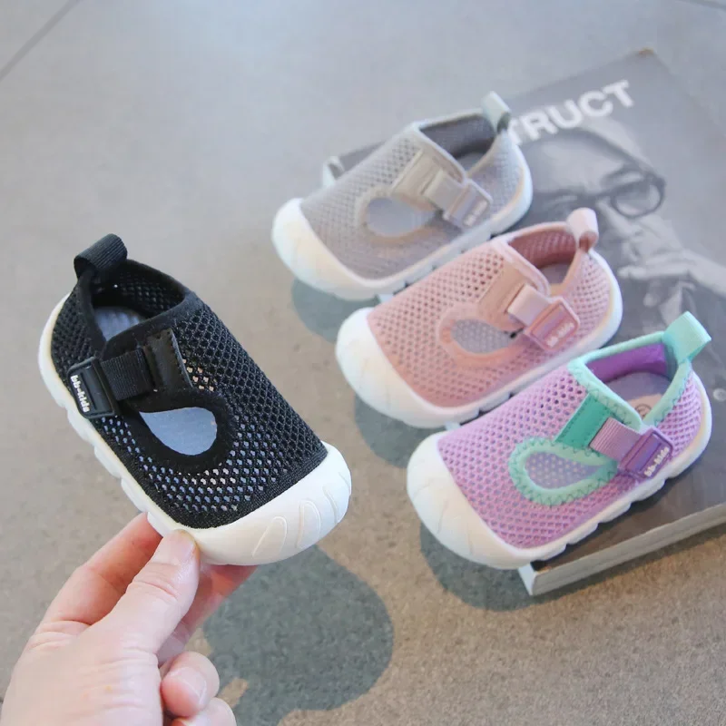 2024 Toddler Boys Girls Mesh Sandals Summer Breathable First Walkers Non-slip Baby Shoes 0-3 Years Unisex Kids Sandals