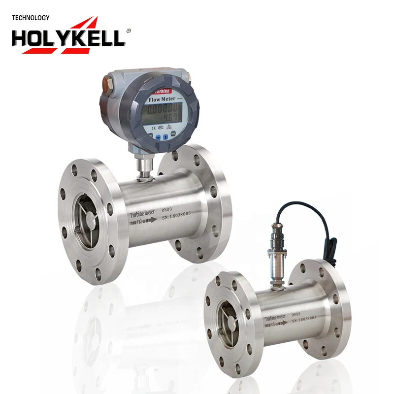 Holykell HLY Stainless Steel Turbine Palm Oil Flow Meter Liquid Flow Meter DN50