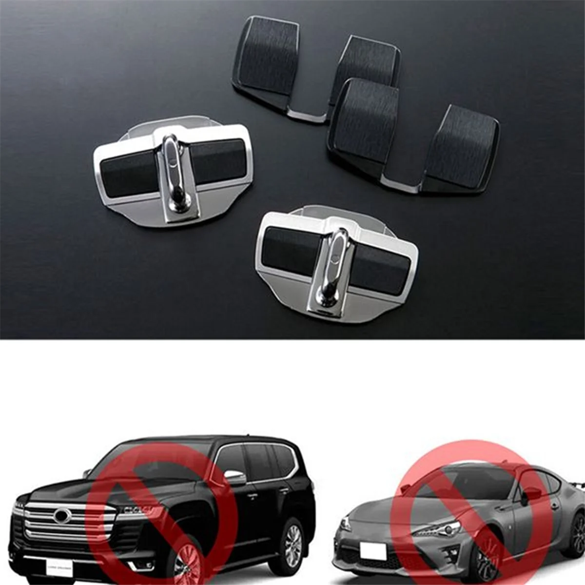 Car Door Lock Buckle Stabilizer Protector Latches Stopper for Sienna Crown Yaris