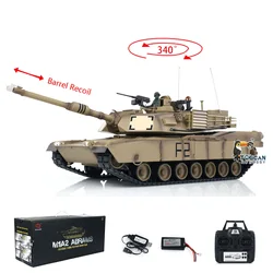 2.4Ghz Heng Lungo 1/16 Bilancia 7.0 Carro Armato di Plastica RC Modello M1A2 Abrams 3918 Serbatoio di Controllo Remoto Barile Recoil TH17789