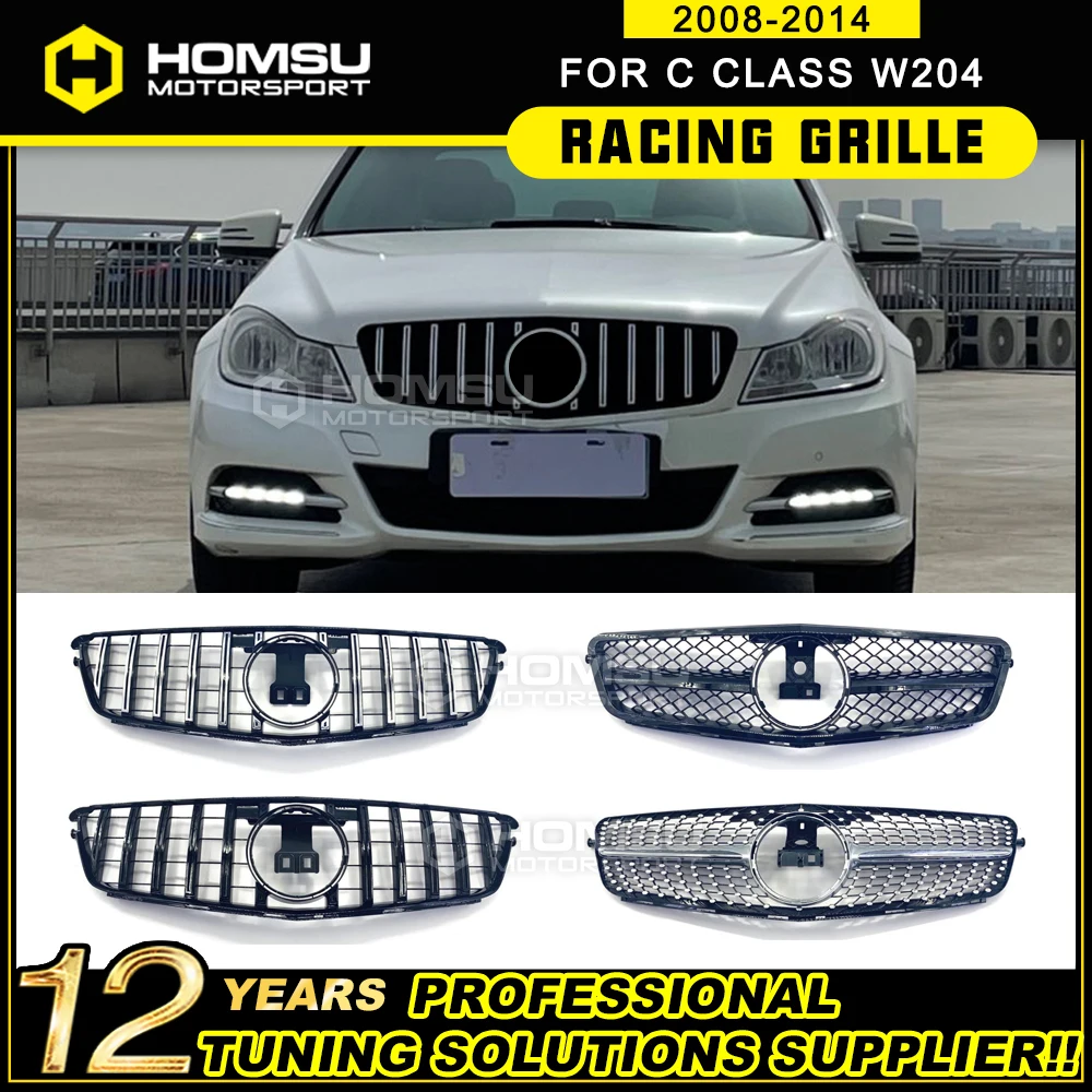 

2008-2014-летний алмазный гриль C Class Coupe/Sedan W204 C204 GT R для Mercedes C300 C350 C43 Grid W204 Panamerica Grill