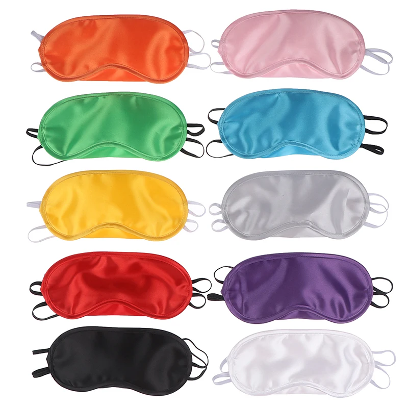 1PC Silk Eye Mask Eyeshade Cover Shade Soft Blindfold Travel Eyepatch Natural Sleeping Eye Patch Sleep Mask donna uomo