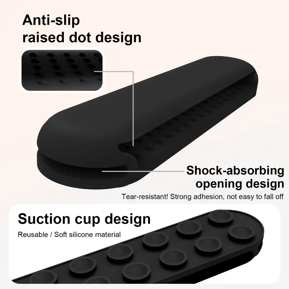 Universal Suction Cup Tablet Hand-Strap Silicone Solid Color eReader Holder Anti-loss Non-slip Fixed Belt