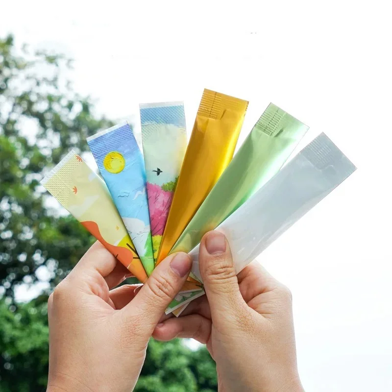 

Custom Printing Caramel Instant Oatmeal Coffee Sachets Energy Bars Wrappers Single Serve Sachet For Snacks Almonds Packaging