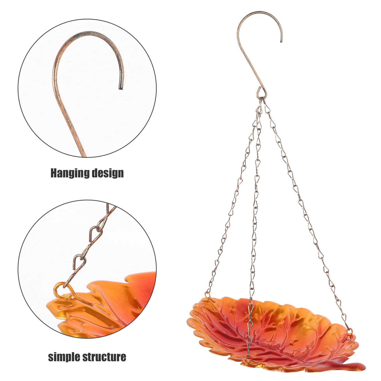 

Outdoor Metal Cage Bird Feeder Feeder Hanging Garden Decoration Large Capacity Feeding Tray Balcony Patio Dispenser