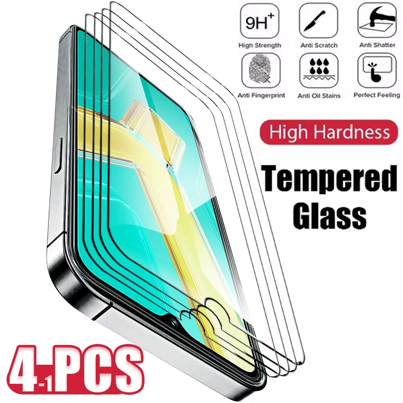 1-4PCS Vetro Temperato Per Vivo Y03 Y03T Y28 Y28S Y15S Y16 Y17 Y20 Y20I Y21 Y22 Y17 Y19 Y20 Y20I Y21 Y22 Y22S HD Protezione Dello Schermo-image