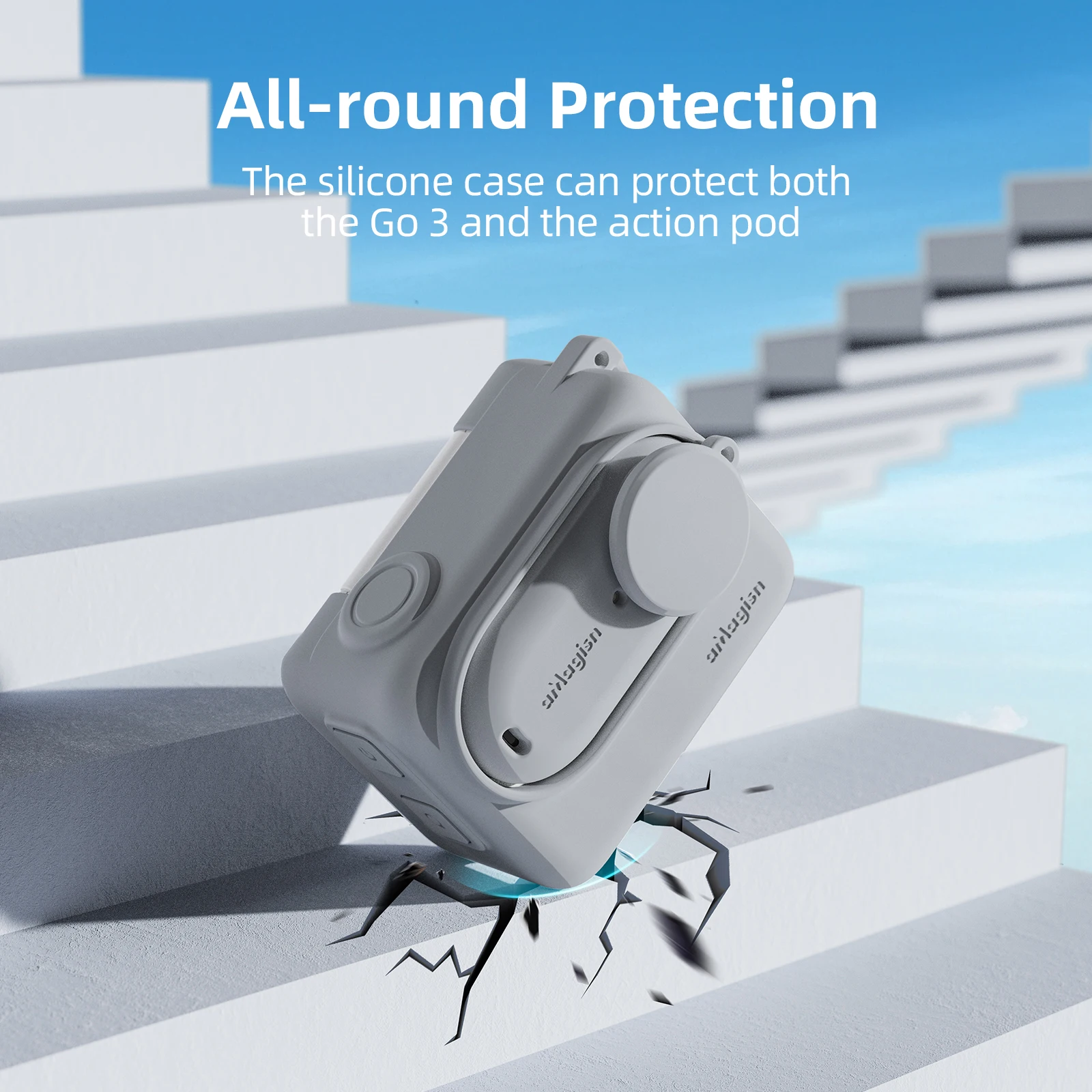 Silicone Body Cover For Insta360 GO3 Silicone Cover Dust-proof Protective Case For Insta360 GO3 Lens Protection Film Accessories