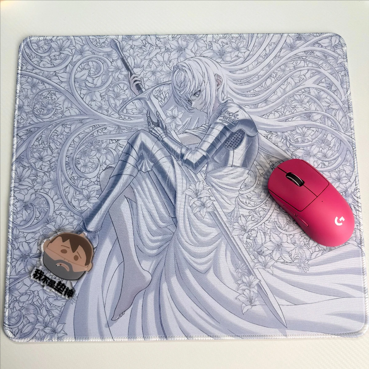 Uncle Panda P-Luck Dream Flower & Sword Mouse Pad Large Gaming Mousepad with Anime Art Design Desk Mat for FPS CSGO PC Computer