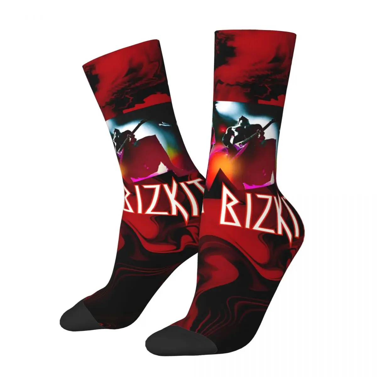 Rock Men's Socks Retro Harajuku Limp Bizkit Street Style Novelty Seamless Crew Sock