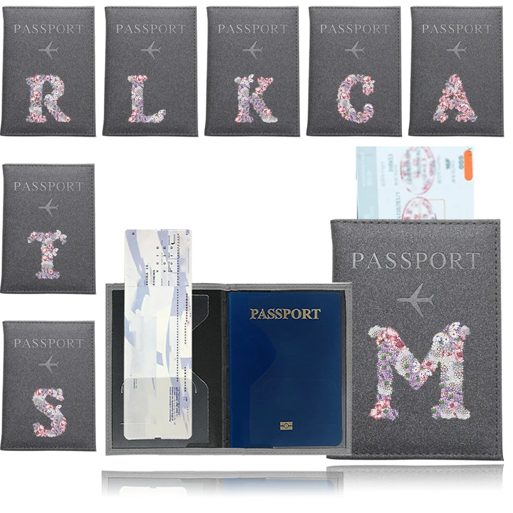 Copertine per passaporti da viaggio in aereo Porta passaporto Porta carte di credito ID Stampa UV Accessori da viaggio serie Rose Flower