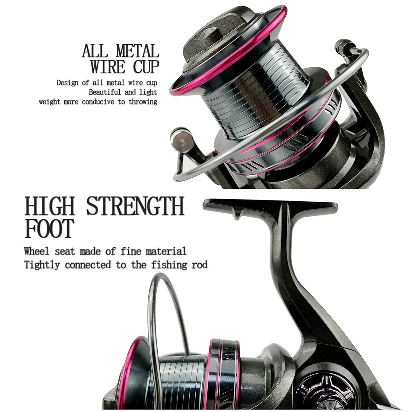 Long Casting Big Fishing Reel 9000 10000 12000 Series Max Drag 20kg-30kg Metal Deep Spool for Ocean Boat/Rock Fishing Pesca