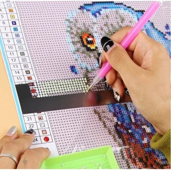 Practical 5D DIY Diamond Painting Ruler Tools Point Drill Ruler Cross Stitch Point Drill Net Rule Diamond Embroidery Accessories