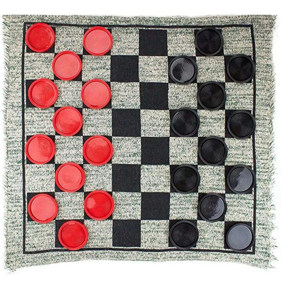 

Набор гигантских шашек 3 в 1, игровая доска Tic Tac Toe для взрослых и детей с 24 клетчатыми играми в помещении и на открытом воздухе для семьи