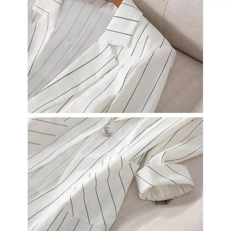 جديد V 233 المرأة الربيع الصيف رقيقة شريط زر واحد سبعة أقدام السراويل ملابس رياضية كاجوال مجموعة الخريف الموسم سبعة أرباع... #4