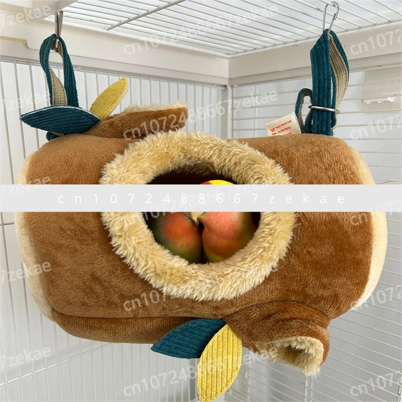 عش دافئ ببغاء شتوي مخملي وأكثر سمكًا، قطعة أثرية شتوية من عش القطن