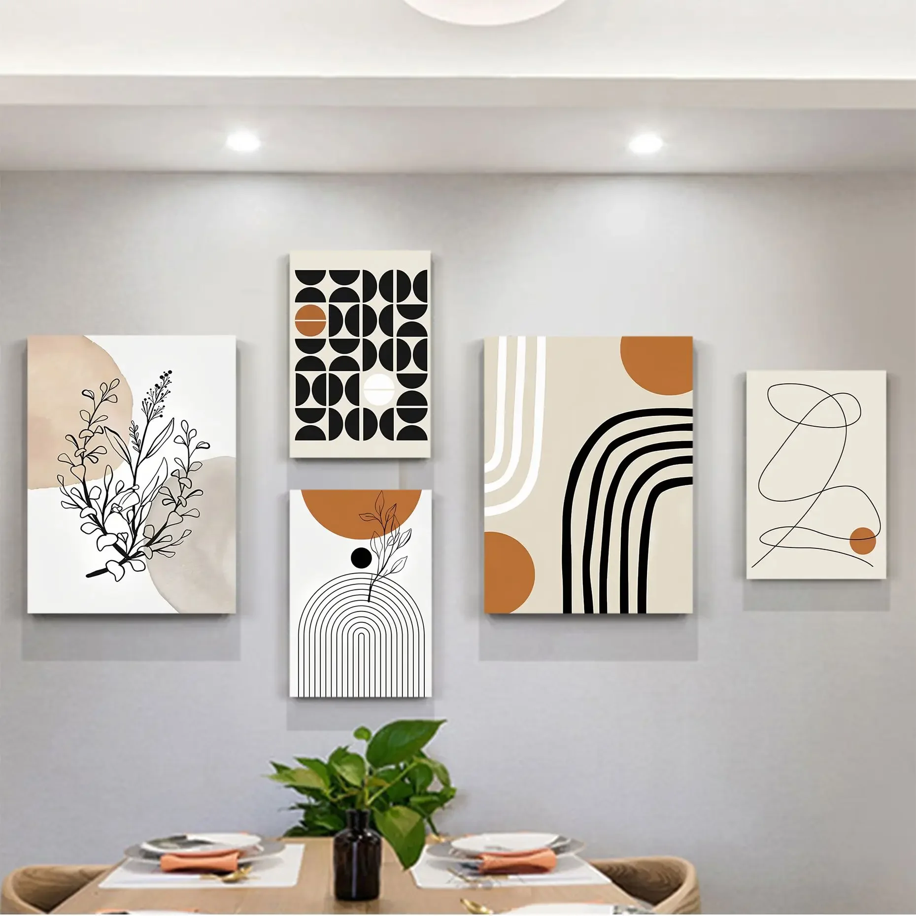 

Abstract Bohemian Wall Art Poster Boho Good Quality Print and Posters HD Quality Wall Art Retro Posters for Home Room Wall Decor