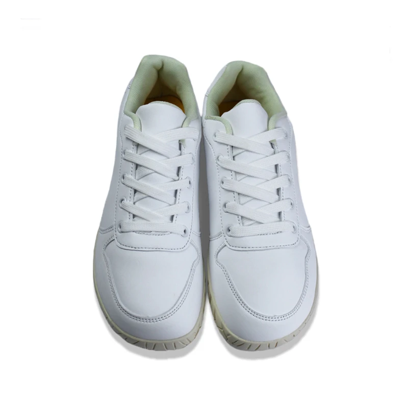 ZZFABER Barefoot Sneakers Women Leather Shoes Classic Casual Sneakers for Men Comfortable Unisex Sports Footwear White Shoes