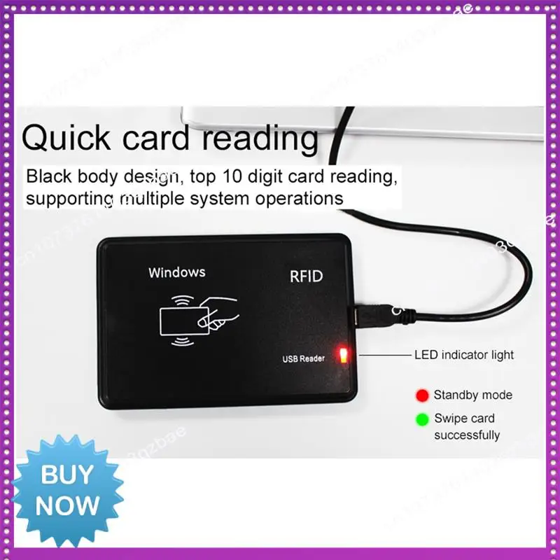 Leitor de cartão inteligente Ltem RFID com porta USB, cartão IC de 13,56 MHz, sensibilidade sem contato, sistema de janela de suporte Linux durável