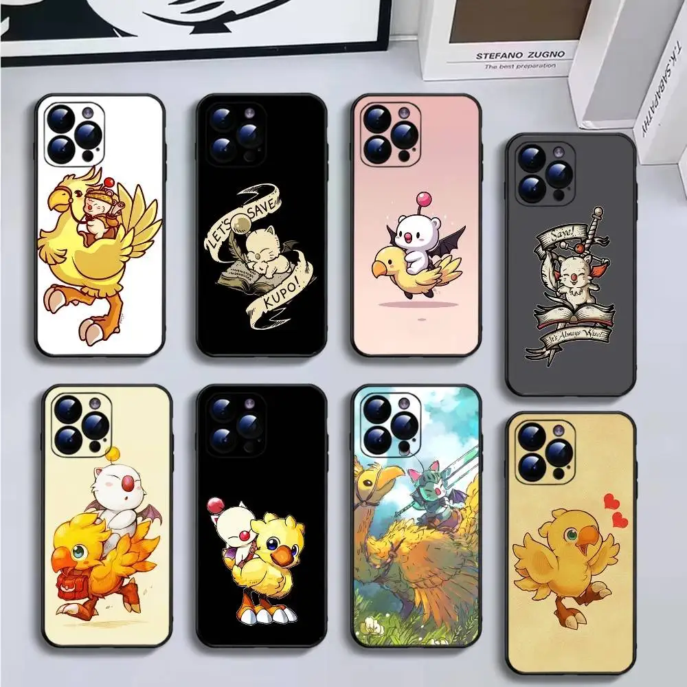 

M-Moogle Final Fantasy Phone Case For iPhone16,15,14,13,12,11 Plus,Pro Max,XS,X,XR,SE,Mini,8,7,Soft Black Cover