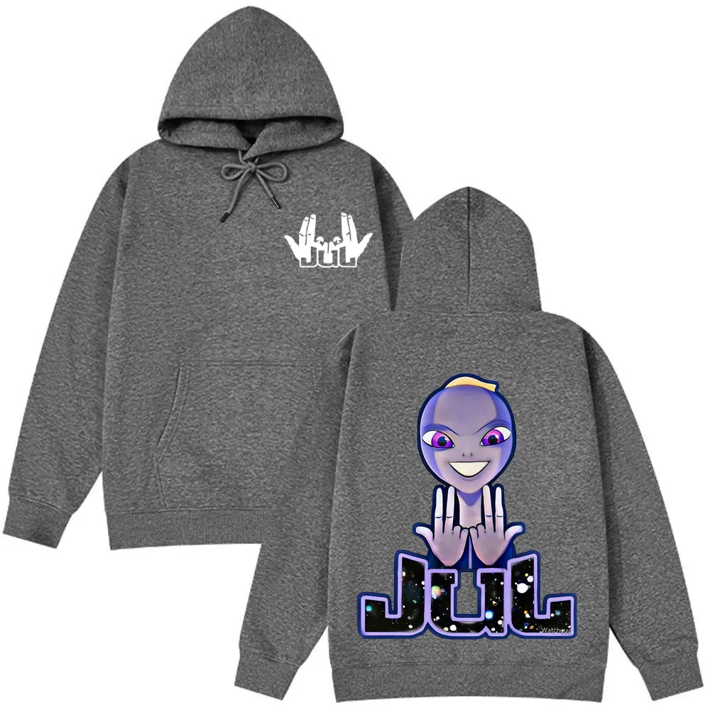 يوليو الفرنسية مغني الراب ألبوم ميرش هوديي الرجال امرأة ملابس فضفاضة الهيب هوب البلوز طويلة الأكمام للجنسين تصميم الأزياء البلوز #2