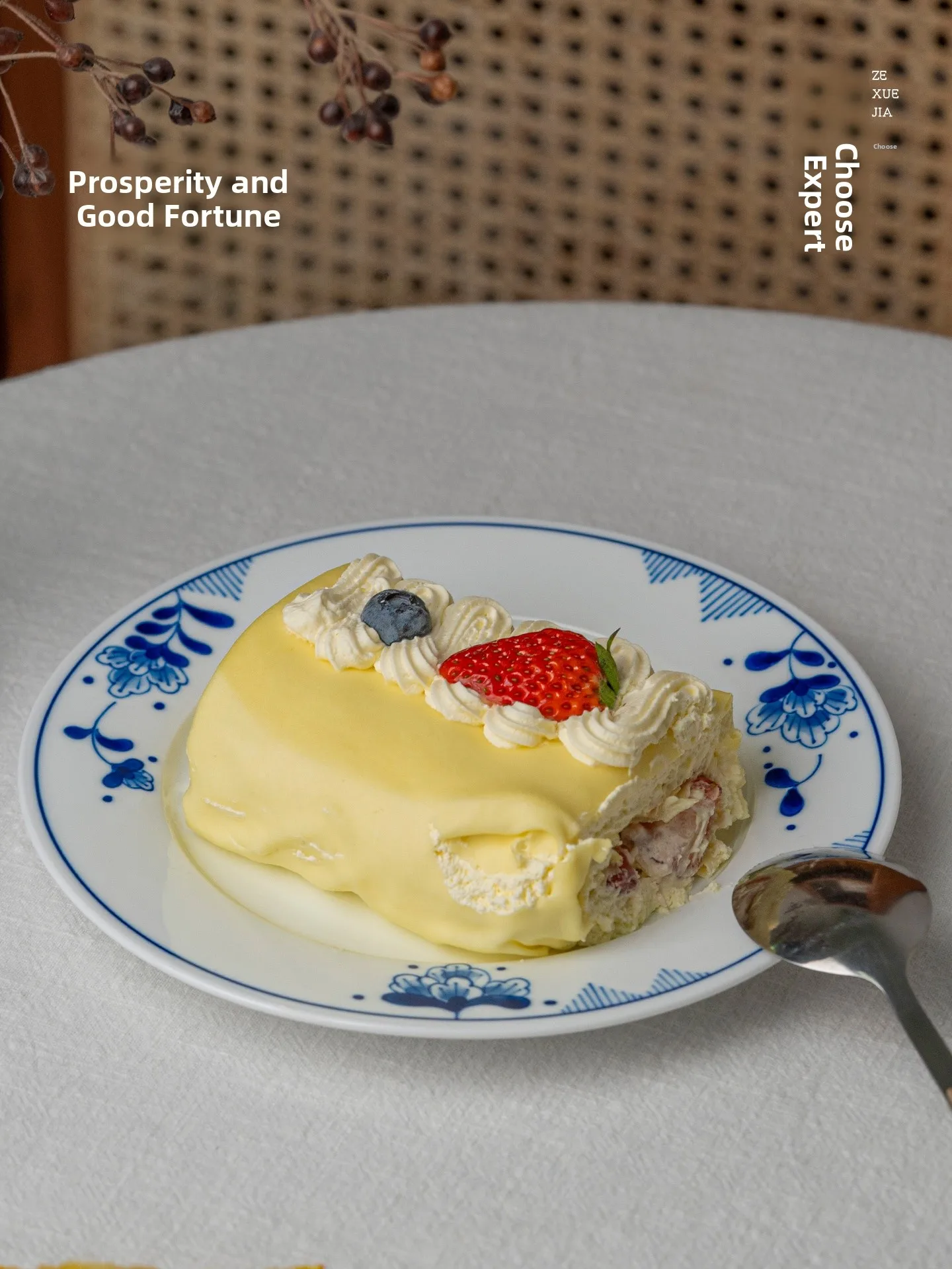 Hand-Painted Blue A…