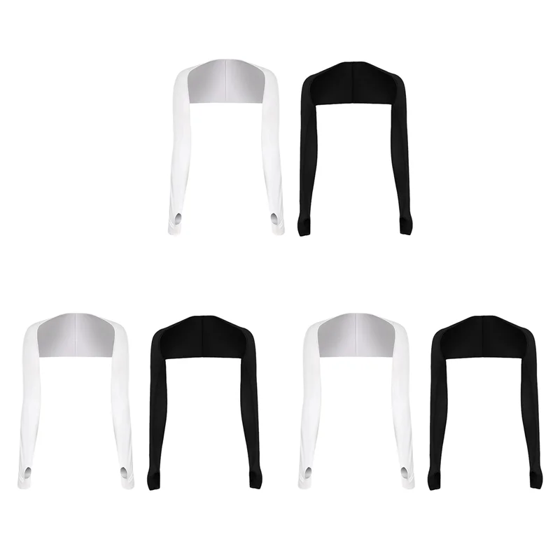 

Y49A-3 пары охлаждающих шаль, рукава, солнцезащитная шаль, шаль для гольфа, анти-УФ-рукава с отверстием для пальцев для езды на велосипеде