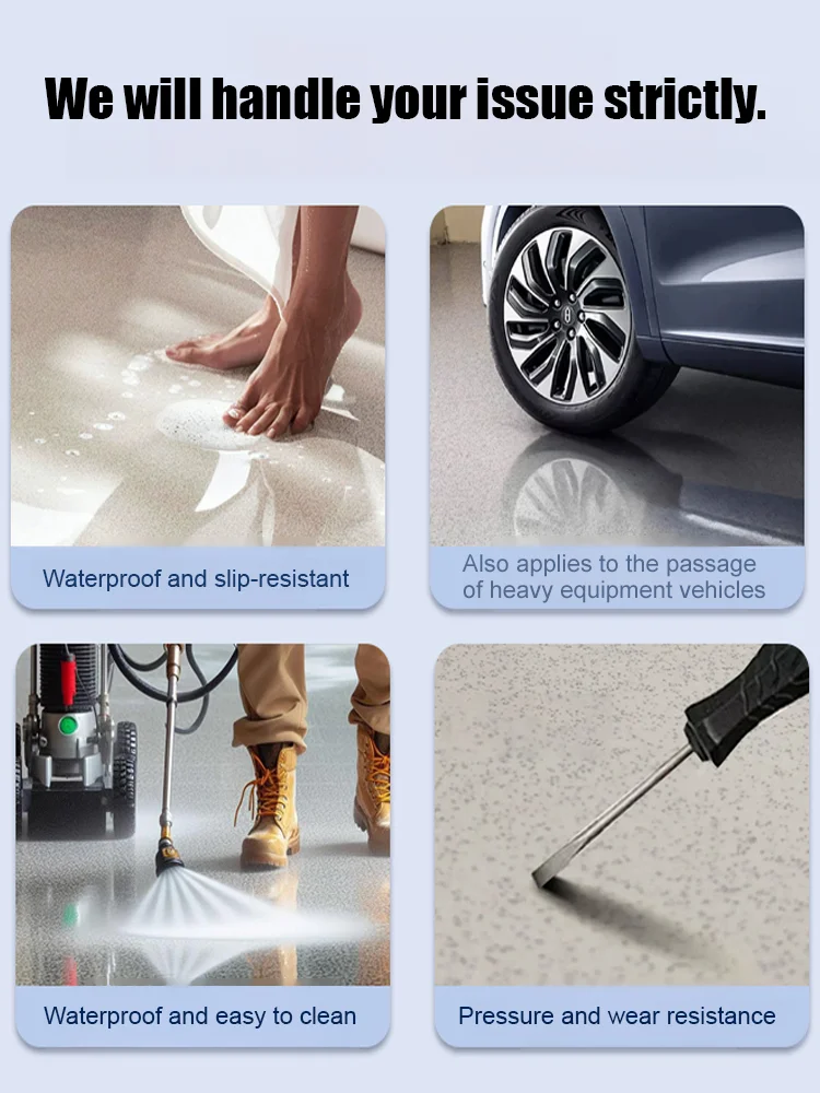 Indoor outdoor Floor Selfflowing Flat Epoxy Material Upgraded Wearresistant Color Sand Floor Paint