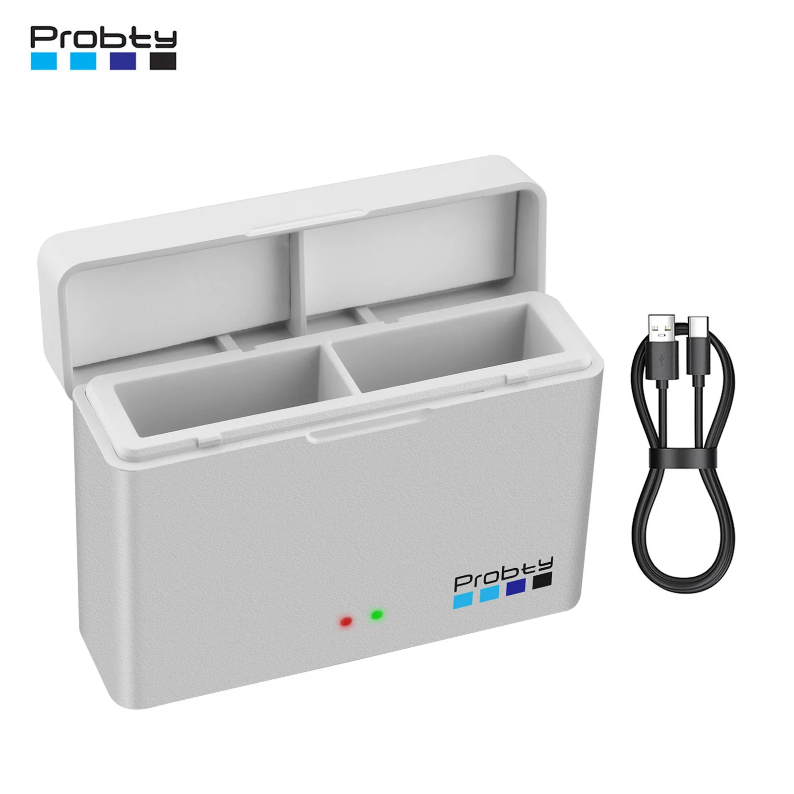 Probty Pocket Charger For GoPro Hero 13 2 Slots Battery Fast Charging Box for GoPro Hero 13 Battery Charger Accessories