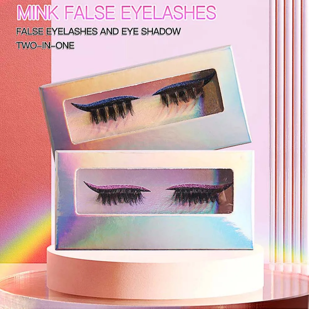 

Eye Shadow Eyelashes Color Eye Shadow False Eyelashes Makeup 3D Extension Self-adhesive False Eyelashes DIY Thick