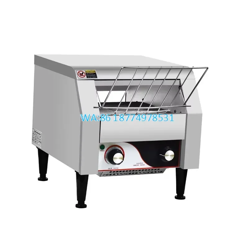 Wmwmnu Commercial Conveyor Toaster 450 Pcs/H Stainless Steel Countertop Heavy Duty Silver Bread Toaster