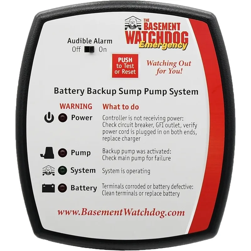 THE BASEMENT WATCHDOG Combo Model CITE-33 1/3 HP Primary and Battery Backup Sump Pump System with 24 Hour Monitoring Controller