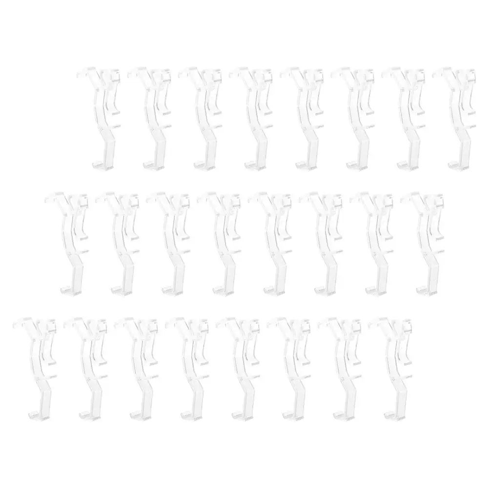 25Pcs Clear Valance Clips Hidden Plastic Window Blind Retainer Horizontal Blind Drapery Curtain Parts Accessories