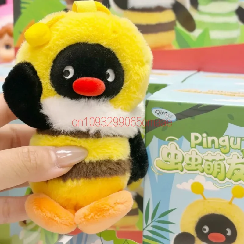 

Pingu Original Plush Blind Box Doll Keychain Toy Collectible Bug Friends Club Novelty Trendy Display Ornament Set Birthday Gifts