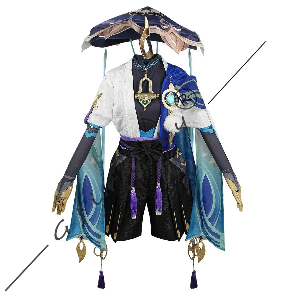 Genshin Impact Scaramouche Wanderer Cosplay Costume Kunikuzushi Full Set Men Game Anime Halloween Comic Con Role Play Outfit