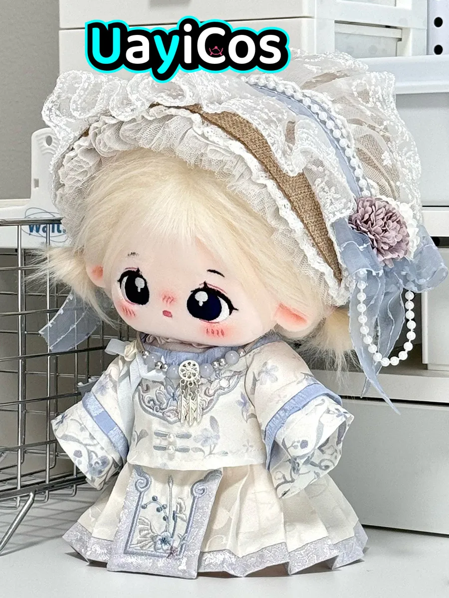 20cm Doll Clothes Fairy Elf Lanting Old Story Ancient Necklace Hat Dress Skirt Stuffed Plushies Plush Doll Accessories Anime Toy