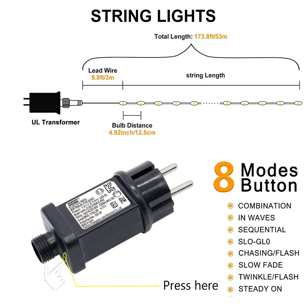 Christmas Decorations For Home 2025 Led Festoon Fairy Lights 20/50/100M EU/US Plug New Year 2025 Street Garland On The House