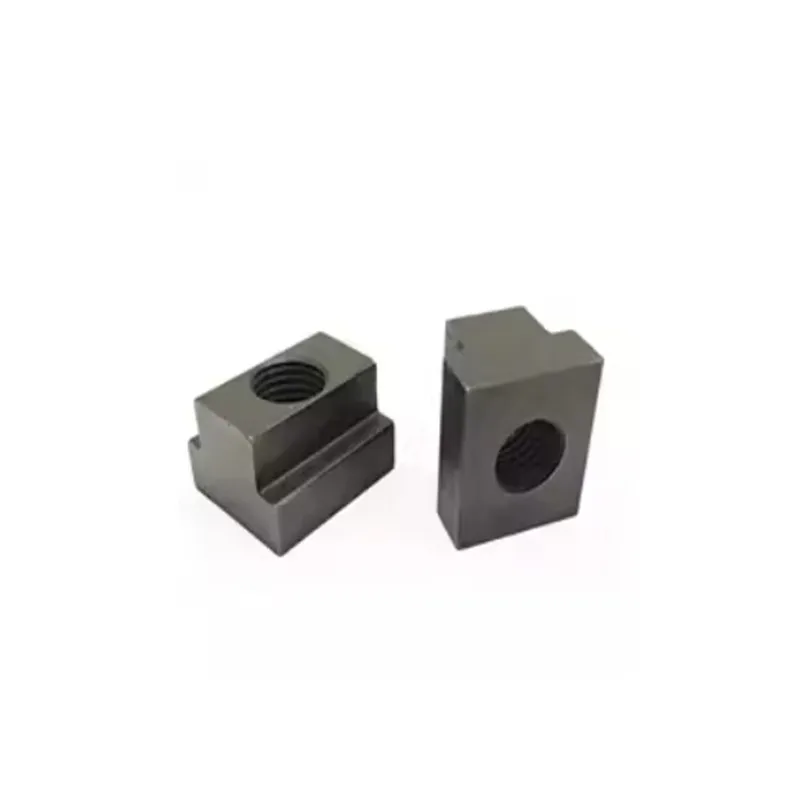 5Pcs M5 M6 M8 M10 M12 M14 DIN508 Black Oxide Finish Grade 8.8 Carbon Steel T-Slot Nut Tapped Through Slot T-nuts Furniture