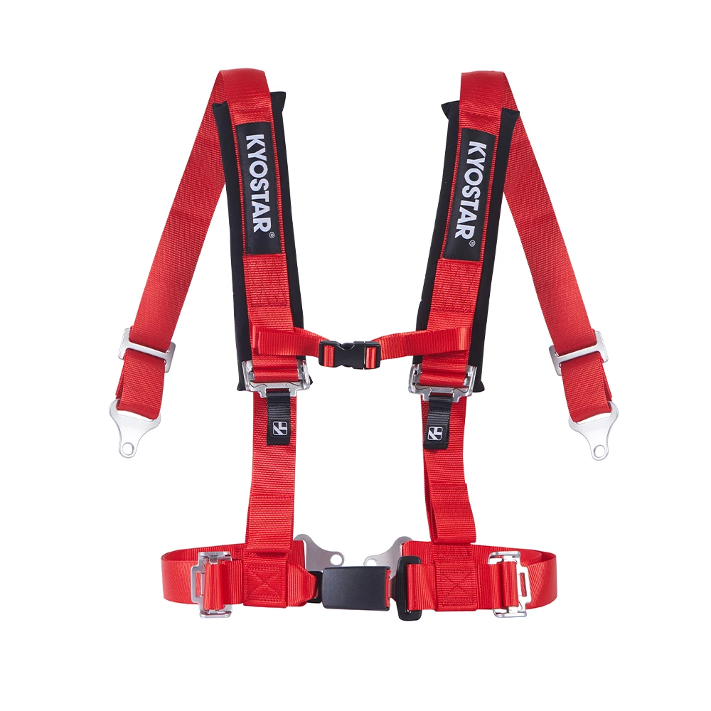 KYOSTAR 2'' 4-Point Latch and  Link Safety Harness with Ultra Soft Heavy Duty Shoulder Pads