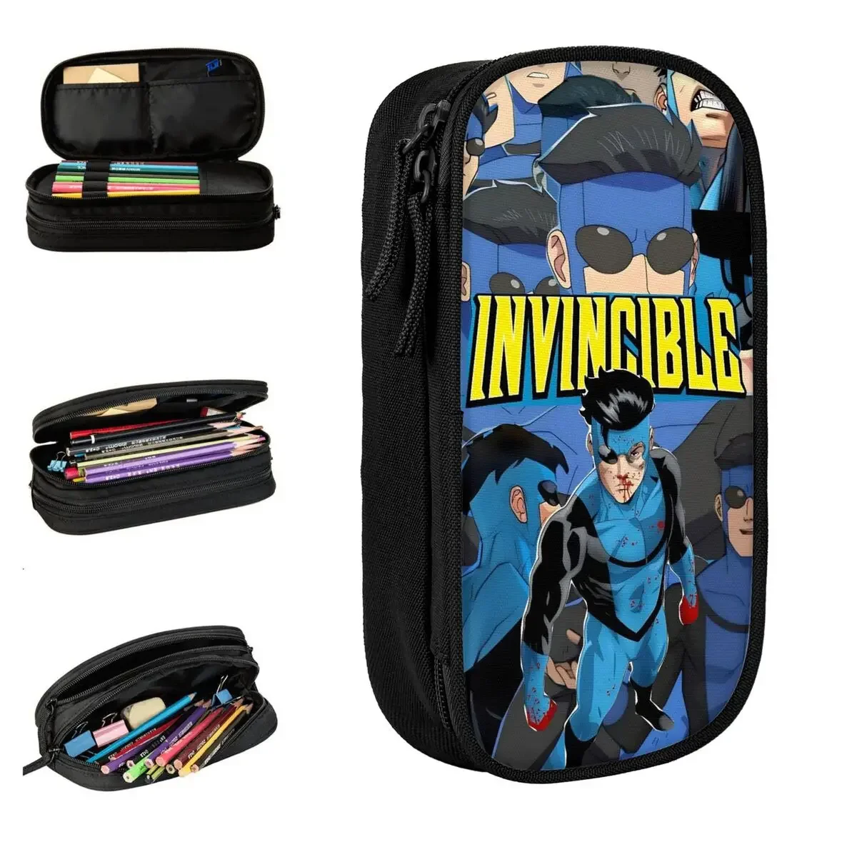 Cute Invincible Mark Grayson Pencil Cases Pencil Box Pen Box for Student Large Storage Bags Students School Gifts Stationery