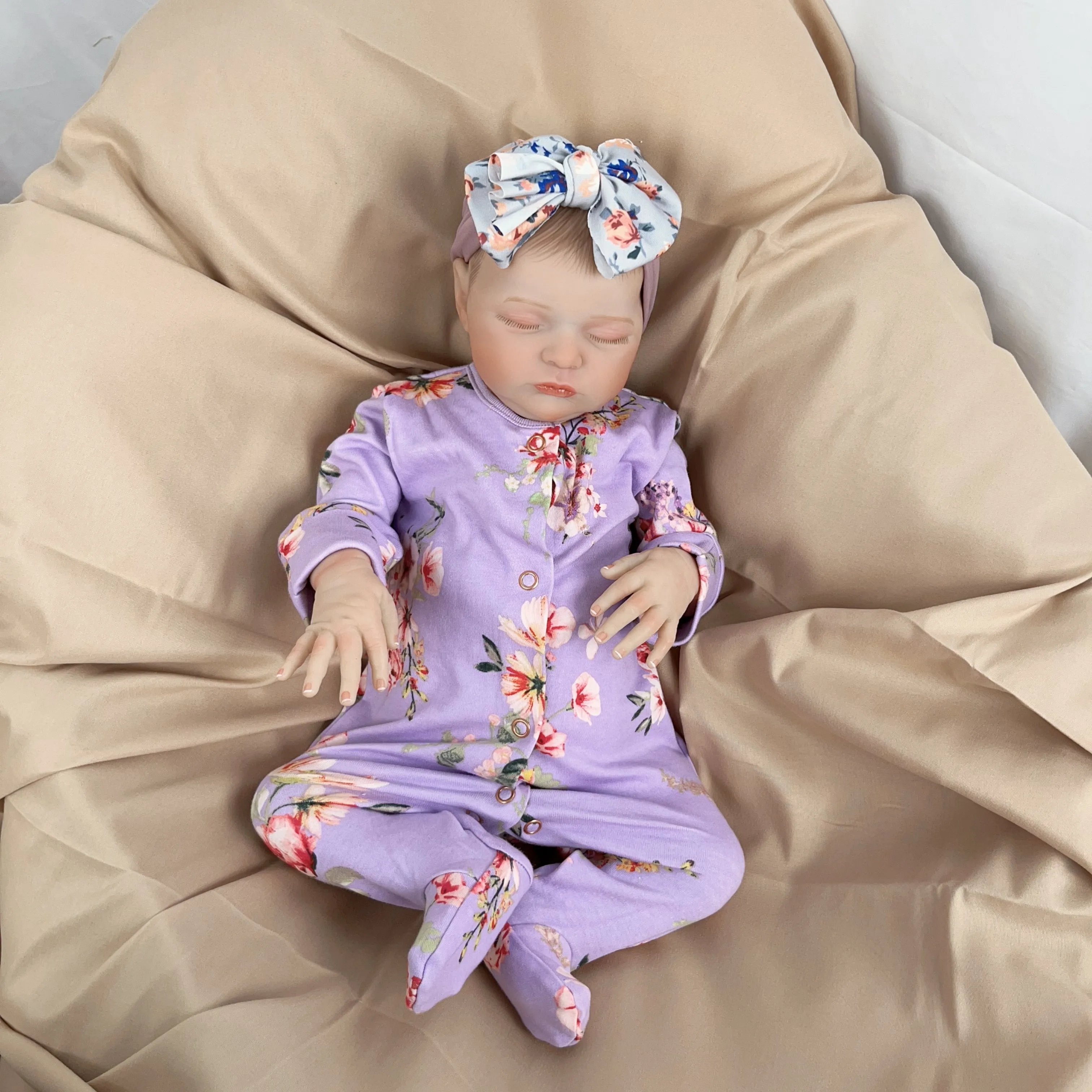 21inch 52cm Already Painted Finished Reborn Baby Doll Laura Handmade Reborn Preemie Baby Newborn Kids Toy Figure Gift Girl Dolls