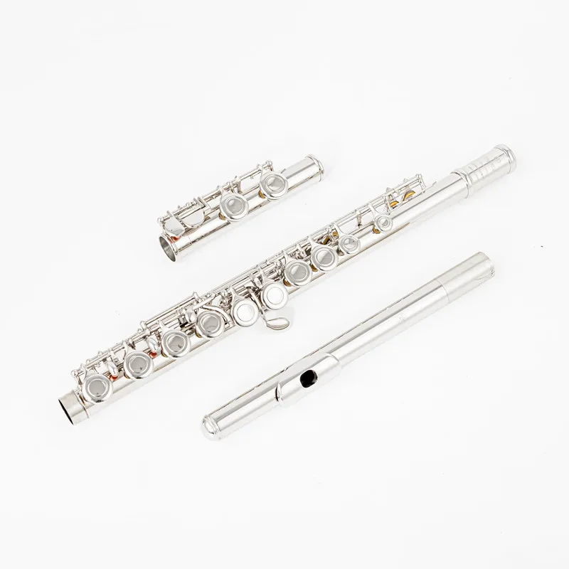 212SL Japan C Key Flute, 16 Closed‑Holes Concert Transverse Flute, Woodwind Instrument with Case, Cleaning Rod, Cloth and Gloves