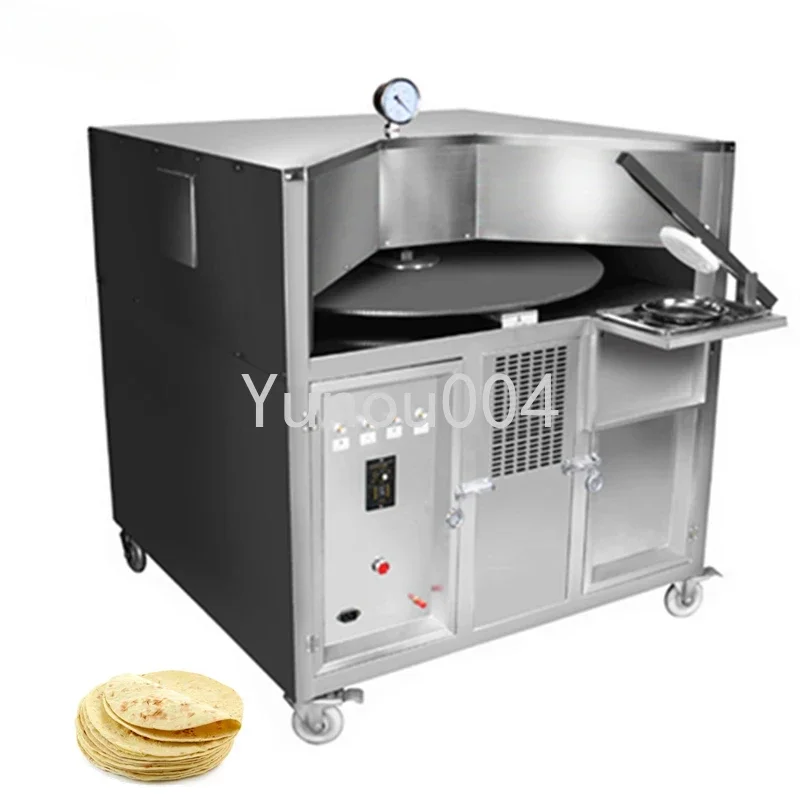 Rotating Flat Naan Bake Making Electric Gas Tandoor Lebanese Chapati Arabic Roti Pita Bread Oven Other Snack Machines Commercial