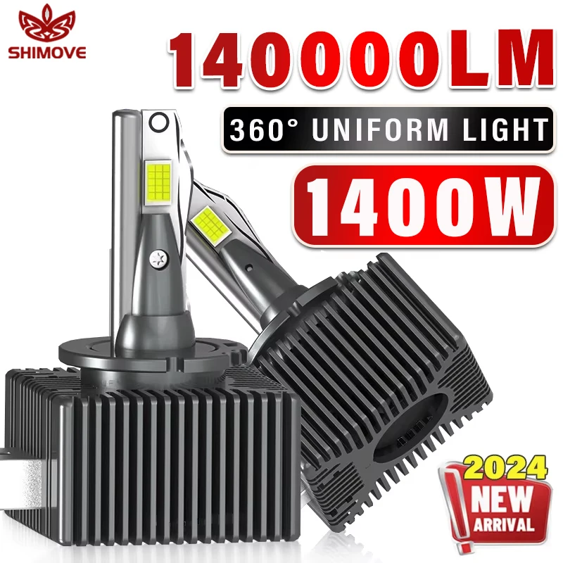 D3S LED D1S Headlight HID Bulbs Canbus CSP D4S D2S D1R D4R D2R D3R Led 140000LM Super Bright D Series Bulb 6000K White 1400W