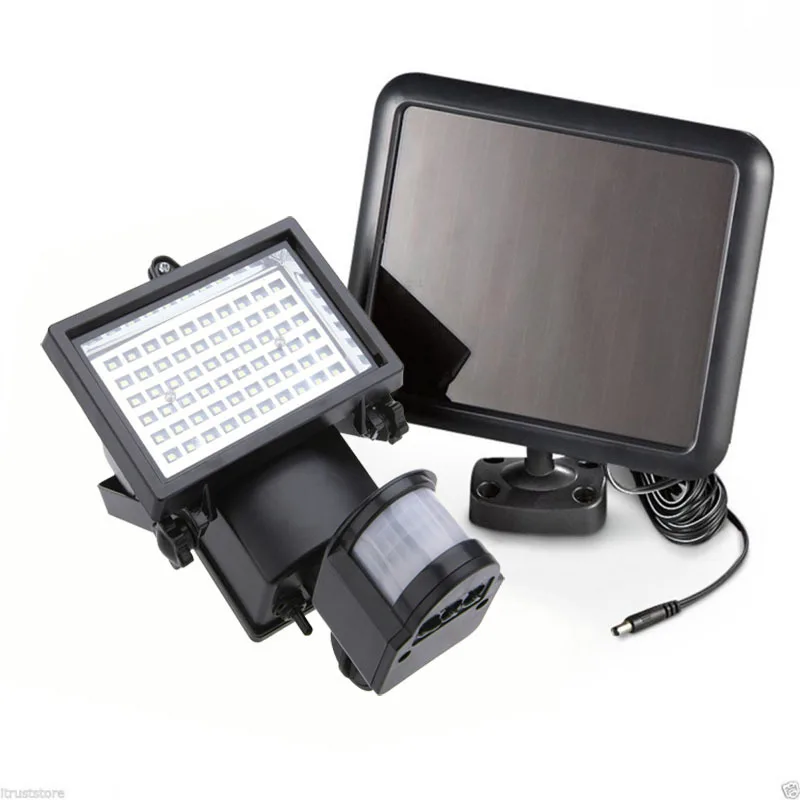 

60 LED Infrared Solar Body Sensor Flood Light Aisle Villa Anti-theft Garage Lights