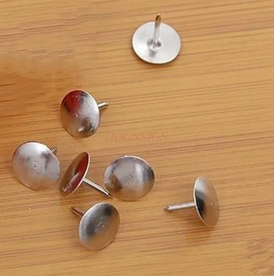 

50pcs Push pin, big head nail, round head soft wood board decorative nail, creative photo, wall nail decoration and fixation