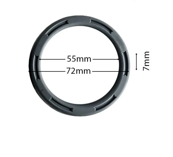 Black Rubber Gasket for Coffee Machine Brew Head 4pcs Seal Ring Replacement Compatible with Most Espresso Machines 7.2x7.2x1cm