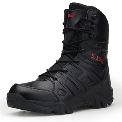 2024 Men's Anti -slip safety motorcycle boots outdoor camping hiking boots hiking wear -resistant shock absorption sports shoes